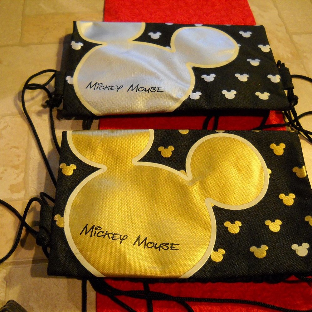 2 Disney Mickey Mouse Drawstring Backpack - image 1